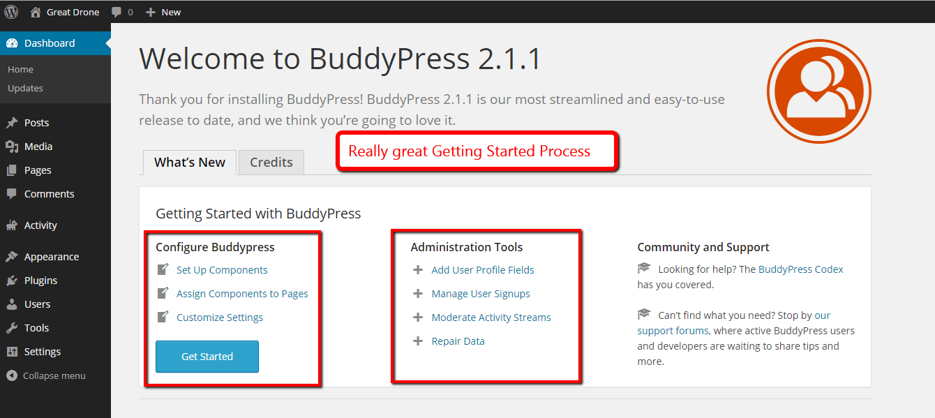 BuddyPress Getting Started