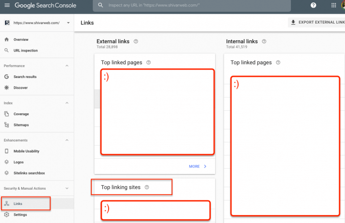 Search Console Links