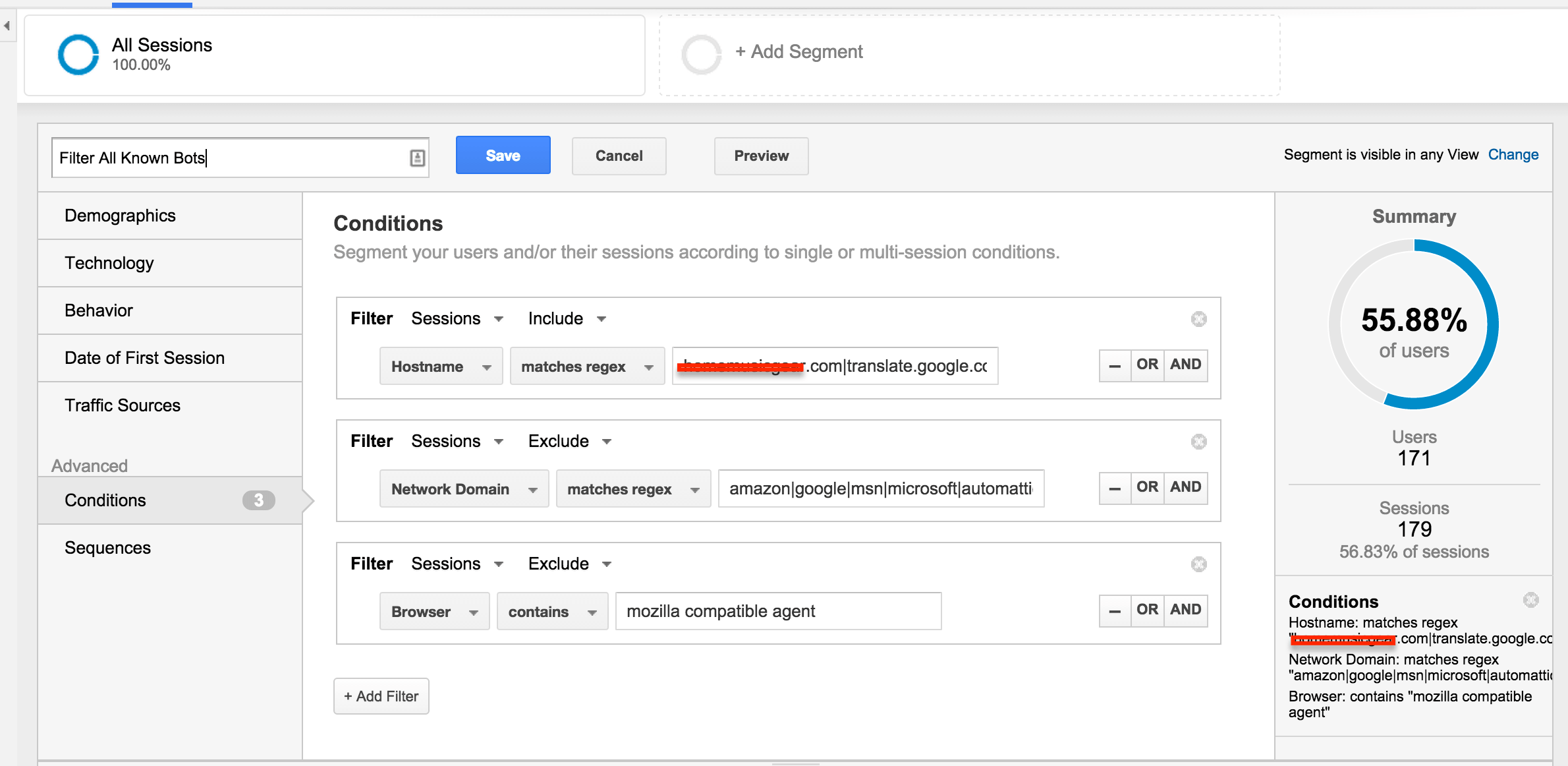 Adding Advanced Segment in Google Analytics to Filter Spam and Bots