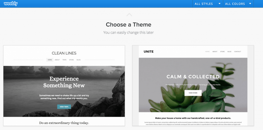 Weebly Themes