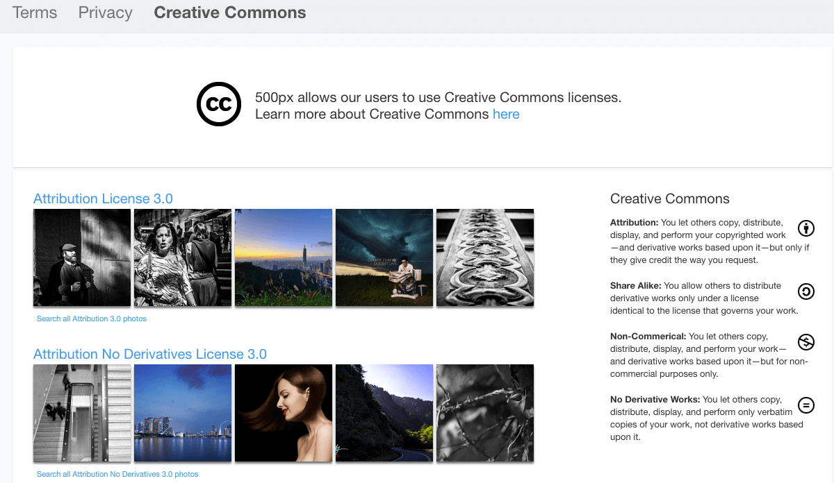 500px Creative Commons