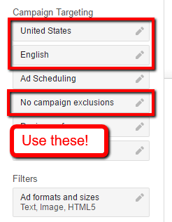 Display Planner Campaign Exclusions