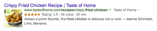 Recipe Rich Snippets