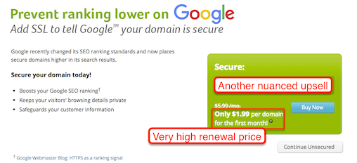 SSL Upsell