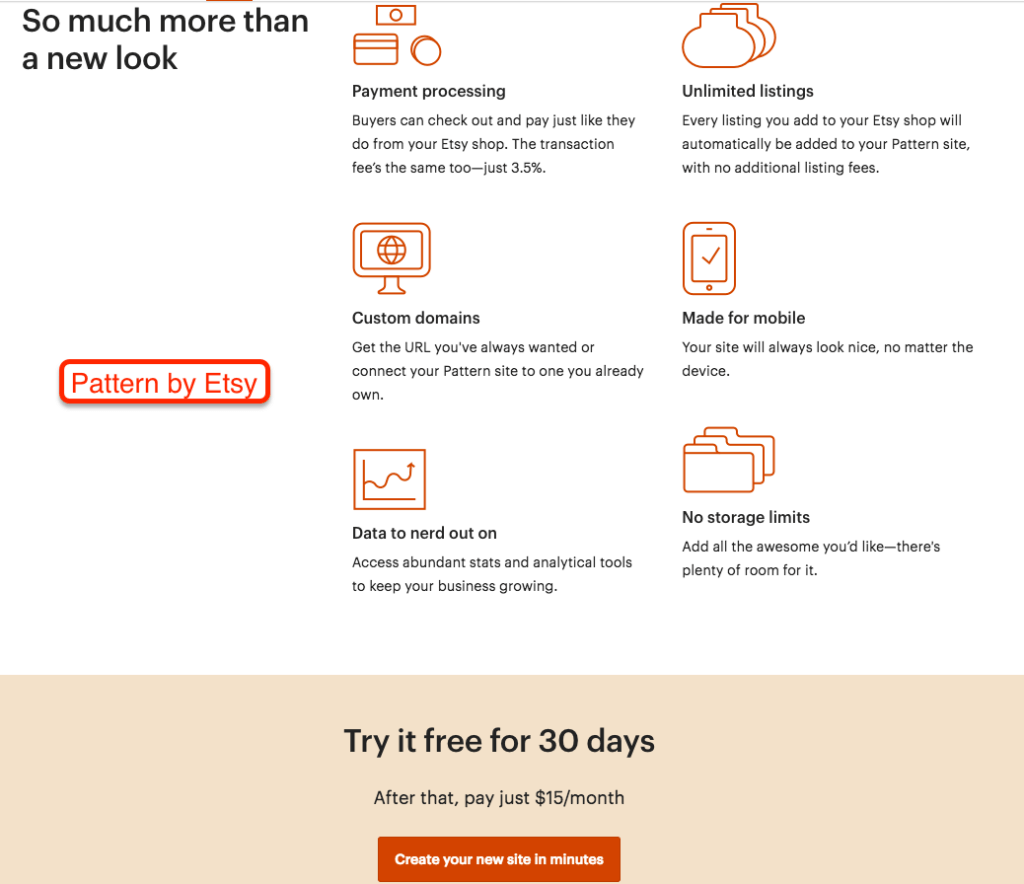 Etsy Pattern Website Builder