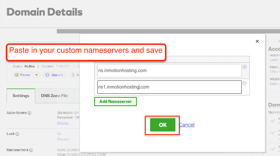 GoDaddy Custom DNS Setup