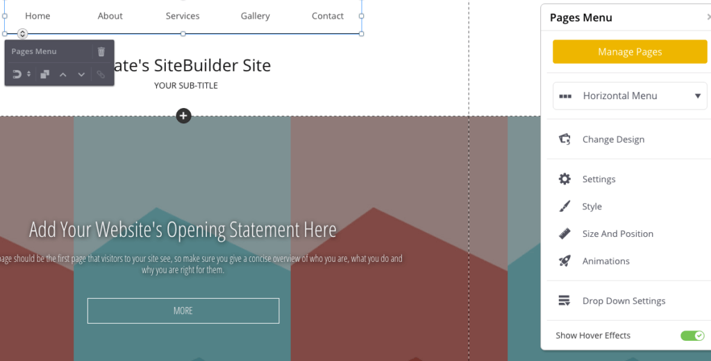 SiteBuilder Editor