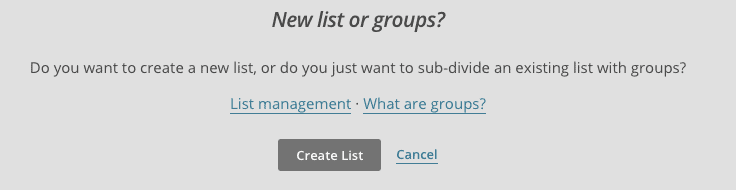 MailChimp Groups