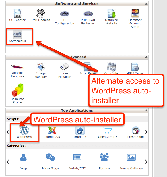 cPanel WordPress Auto-Install