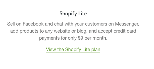 Shopify Lite