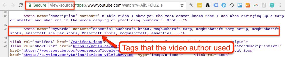 YouTube Tags
