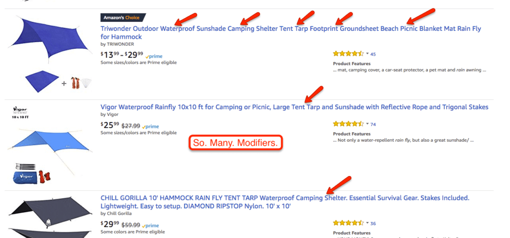Amazon Product Titles
