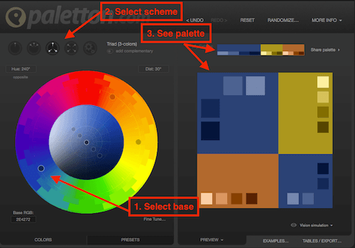How to create a color palette for your website