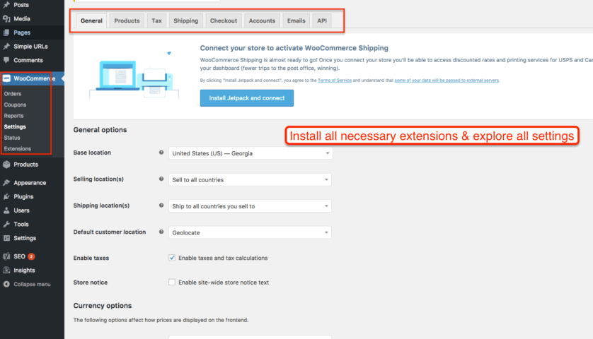 WooCommerce Extended Settings