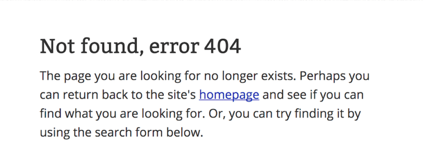 404 - Page cannot be found