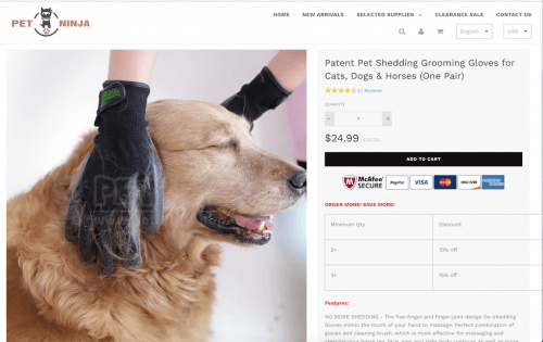 dog hair brush gloves