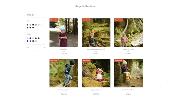Wild North Kids Collection page