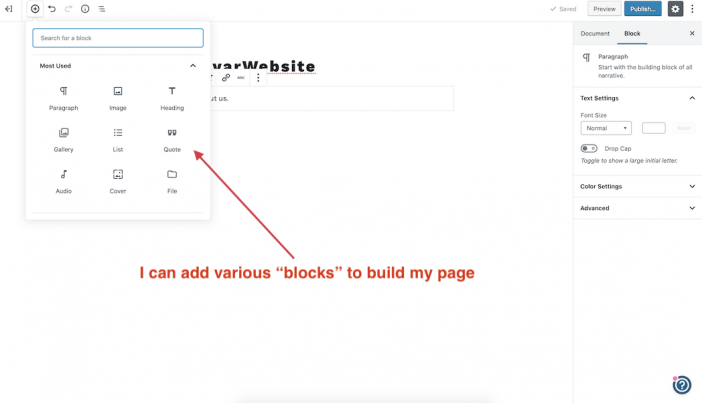 WordPress.com Page Customization