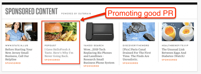 OutBrain Example Good PR