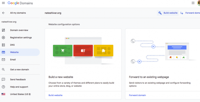 Google Domains Website