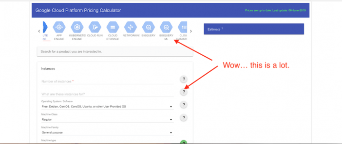 Google Cloud Pricing Calculator