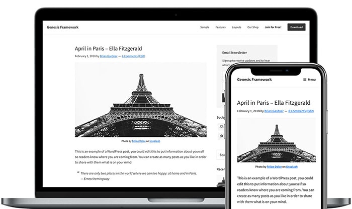Studiopress Genesis Framework for WordPress