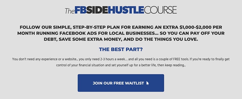 The Facebook Side Hustle Course - Digital Products