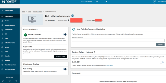 LiquidWeb Managed WordPress Dashboard