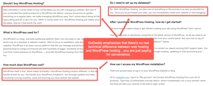 GoDaddy WordPress Hosting Plans Marketing Copy
