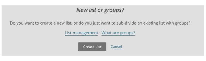 MailChimp Groups